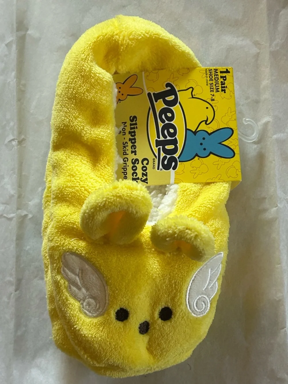 NEW!!! Peeps Cozy Slipper Socks And Storybook Set-Medium Shoe Size 7-8 (NWT)